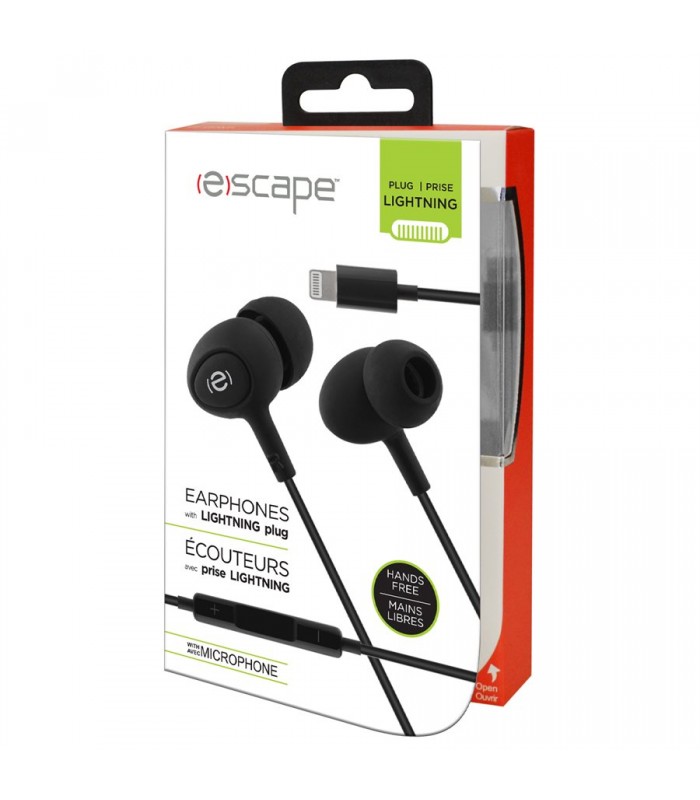 ESCAPE Hands-free Earphones with Lightning plug, Black