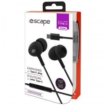 ESCAPE Hands-free Earphones with Type-C plug, Black