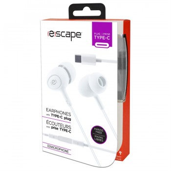 ESCAPE Hands-free Earphones with Type-C plug, White