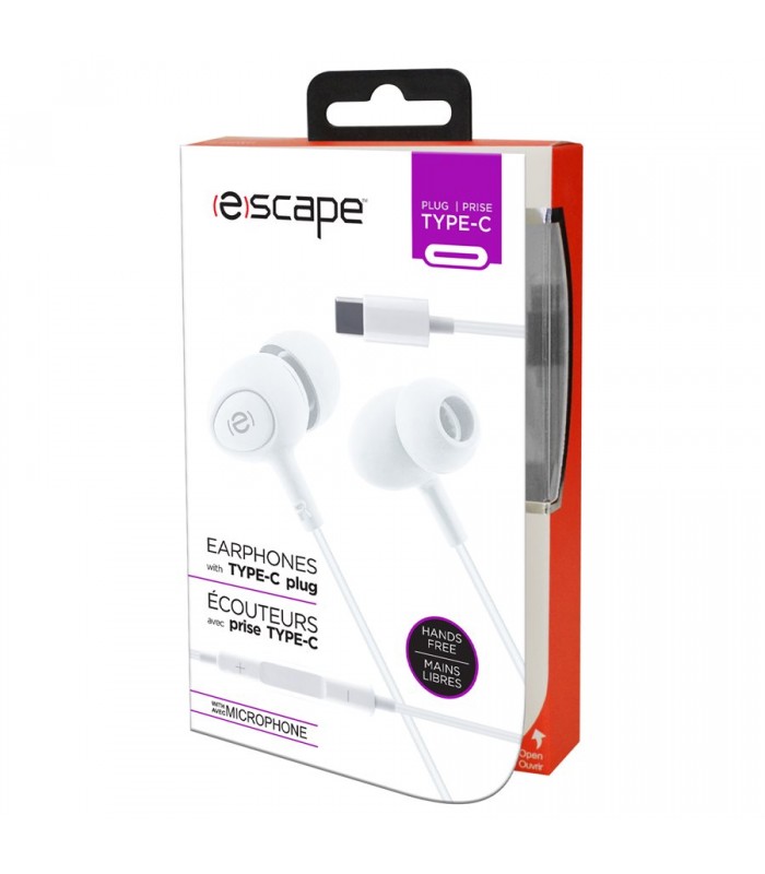 ESCAPE Hands-free Earphones with Type-C plug, White