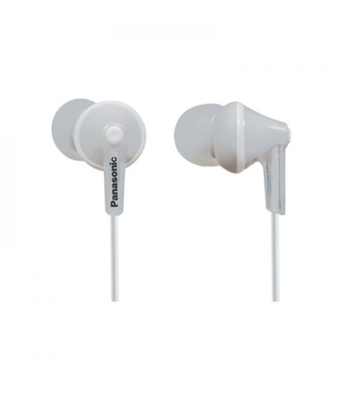 Panasonic ErgoFit In-Ear Earbud Headphones with Mic and Controller, White