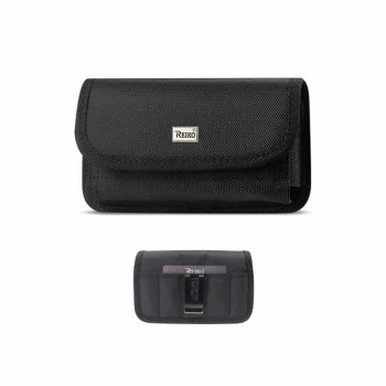 Reiko Horizontal Pouch with Card Holder for Mobile Phone - Black
