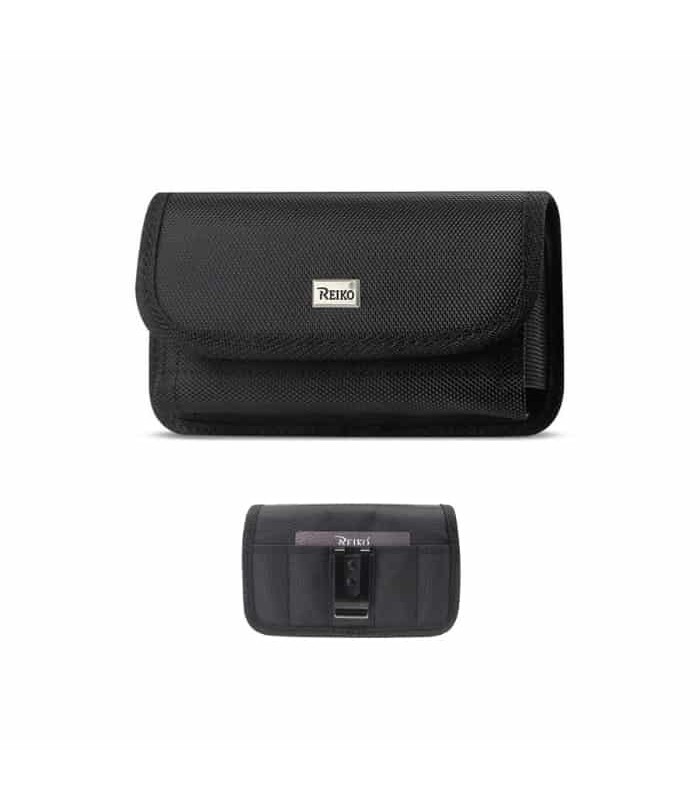 Reiko Horizontal Pouch with Card Holder for Mobile Phone - Black