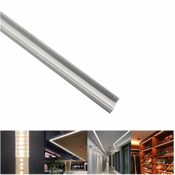 Slim Aluminum Rail for LED Strip Light - Clear Cover - 15 mm X 1 m