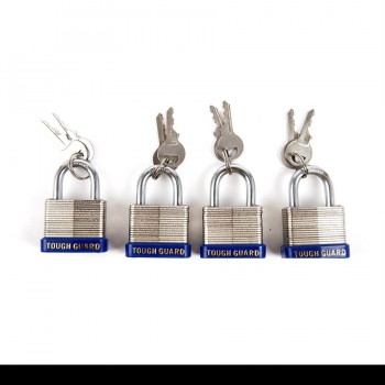 Tough Guard Padlock Laminated 30mm Key Alike - Pack of 4