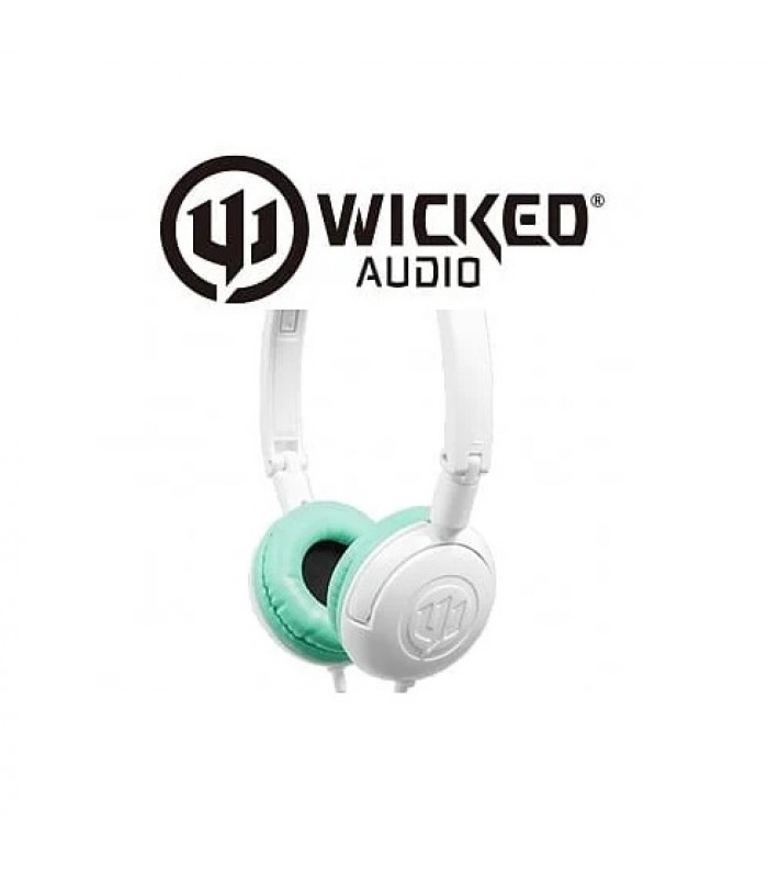 Wicked Audio Raven Headphones - White/Teal