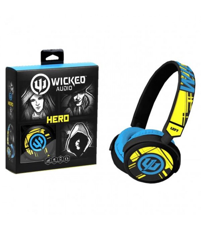 Wicked Audio WI-8310 Headphones Hero Blue/Yellow