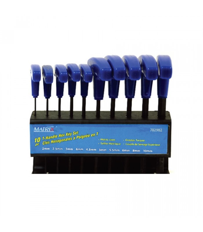 Matrix Canada 10 pc T-Handle Hex Key Set - SAE