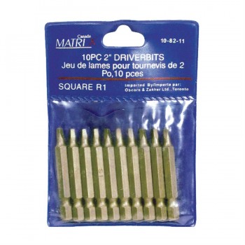 Embout de tournevis Carré N° 1 - 2 po. 10 / pk de Matrix Canada