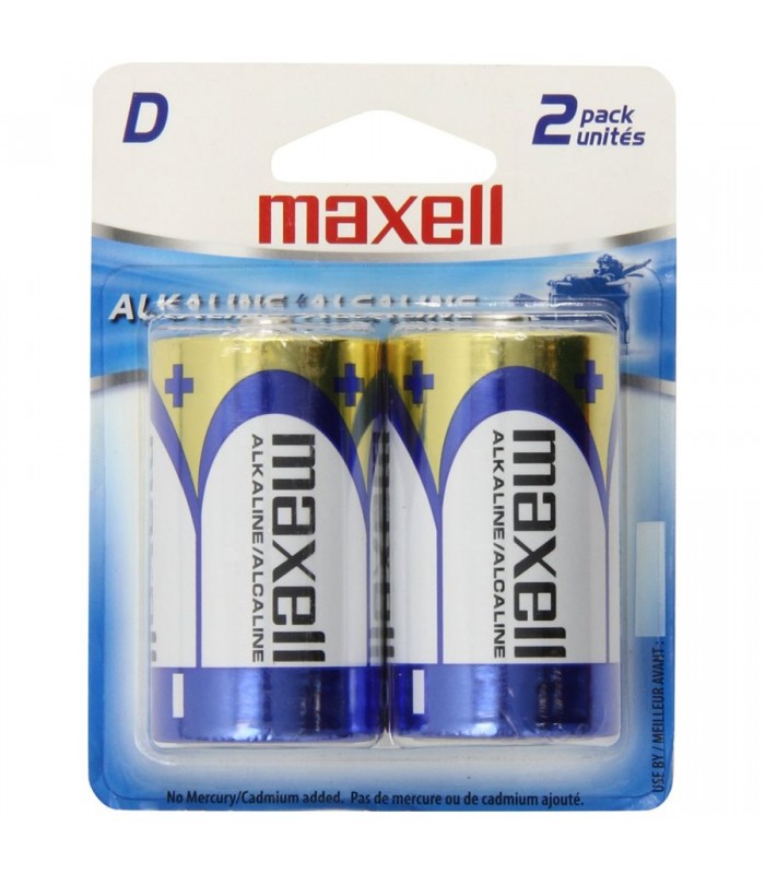 Pile Alcaline Maxell D - Paquet de 2