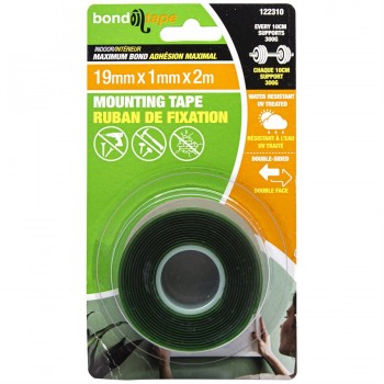 Maximum Bond Mounting Tape 19mm x 1mm x 2m Indoor