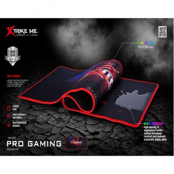 Xtrike Me Mousepad Frictionless surface and anti-slip rubber base, MP-204