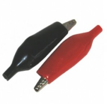 Power Pro Audio Car Battery Clip Alligator Test Clamp Large Black - Pack of 2