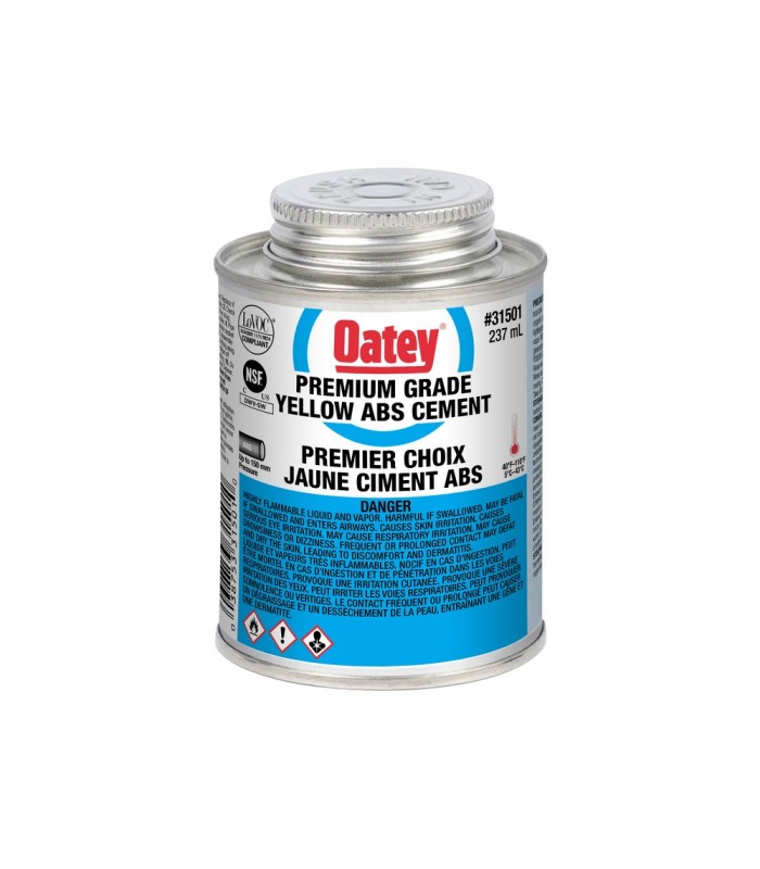 Ciment ABS Jaune Premier Grade de Oatey, 237ml