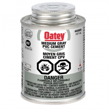Ciment PVC Oatey gris moyen 118 mL