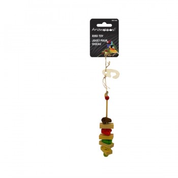 Jouets en bois à suspendre pour oiseaux
