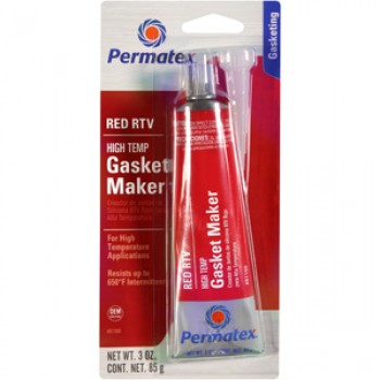 PERMATEX Scellant adhesif RTV de silicone rouge haute temperature 80ml