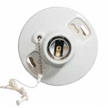 Plastic loampholder base with pull chain