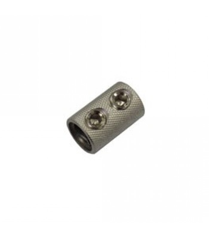 Power Pro Audio Barrel splice terminal for joining two 0 AWG wires - Silver