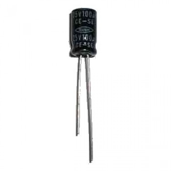 Electrolytic Capacitor 100uF 25V Radial