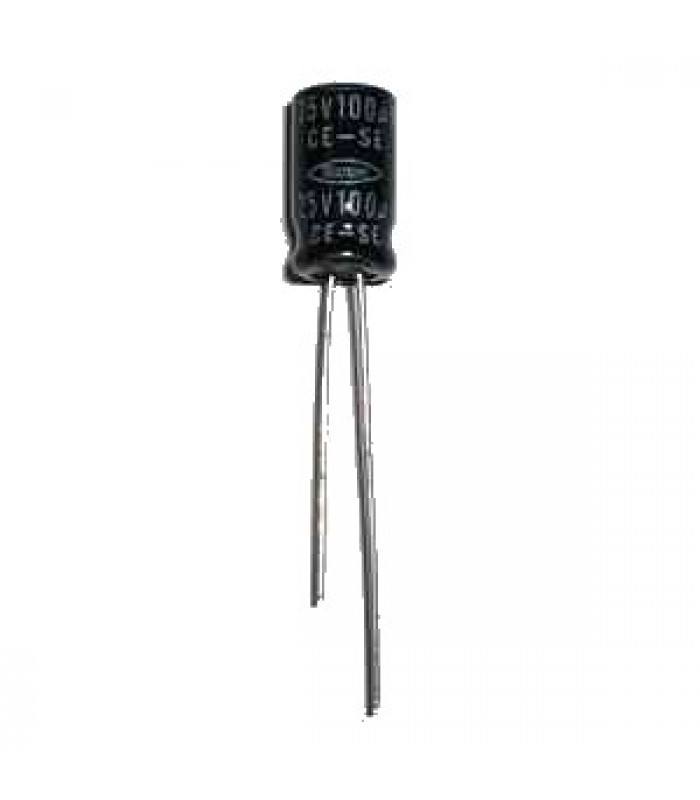 Electrolytic Capacitor 100uF 25V Radial