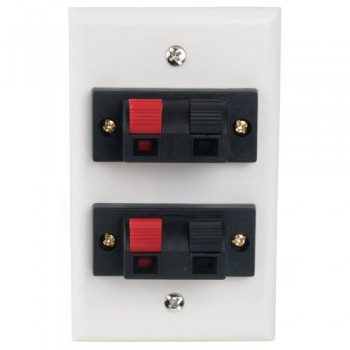 Philips Speaker Wire Wall Plate, White