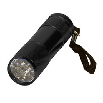9 LEDs flashlight with AAA - Black