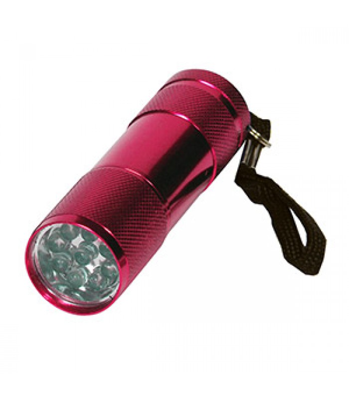 9 LEDs flashlight with AAA - Red