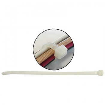 Global Tone Cable Ties 24" x 1/4", 120 lbs, White, Bag of 100pcs