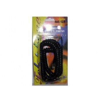 Cordon de téléphone spirale 25 Pieds - Noir