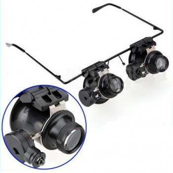 Eye Jeweler Watch Repair 20X Magnifier Magnifying LED Light Glass Loupe Lens New