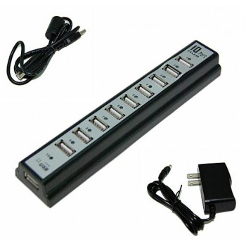 USB 2.0 Hub 10 Port Powered with Power Supply