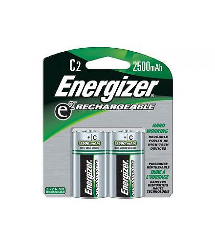 Piles Energizer C Ni-Mh, paquet de 2 rechargeable