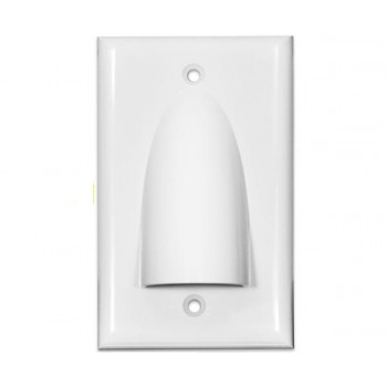 Plaque murale universelle à large ouverture 1G de Global Tone - Blanche
