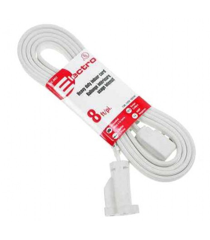 Heavy Duty Intdoor Extension Cord, 8-ft