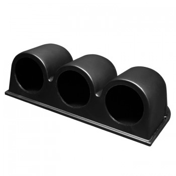 Support noir de manomètres pour 3 manomètres 52 mm / 2 po.