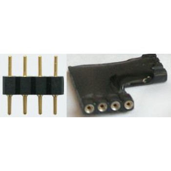 4-Pins Connectors Union Coupler for RGB Strip LED male to male + Right Angle connector