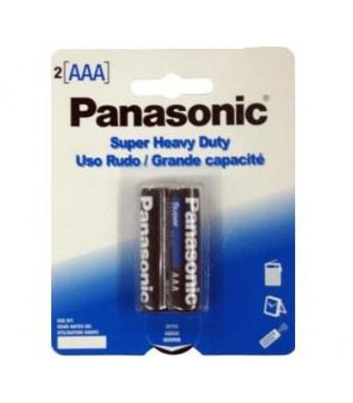 Panasonic Format AAA, 1.5V Pile de Grande Capacité, Paquet de 2