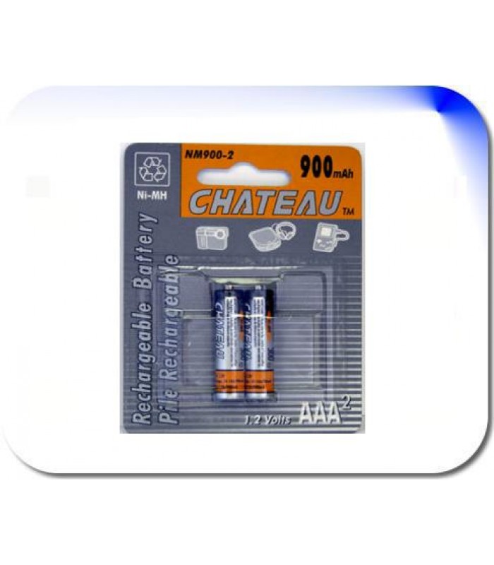 Chateau Rechargeable Battery 2*AAA 900mAh