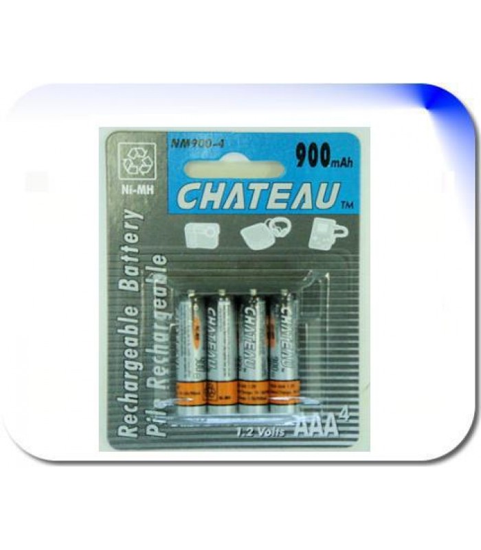 Chateau Rechargeable Battery 4*AAA 900mAh