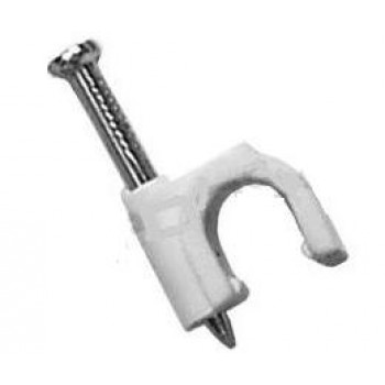 Attache à câble coaxial avec Clou - 10mm