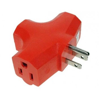 Adaptateur à 3 prises avec mise à la terre