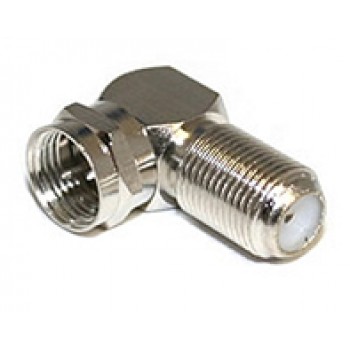 Adaptateur coudé connecteur F CATV mâle femelle