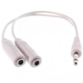 Diviseur 3.5mm en Y Stéréo Blanc de Global Tone