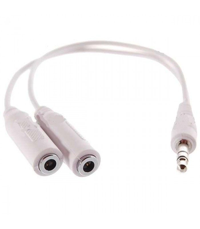 Global Tone 3.5mm Male to Dual Female Audio Split Y-Cable (12CM-Length)