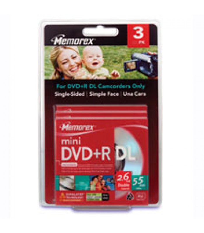 Memorex mini DVD+R Double Layer Storage Media, 3 Pack