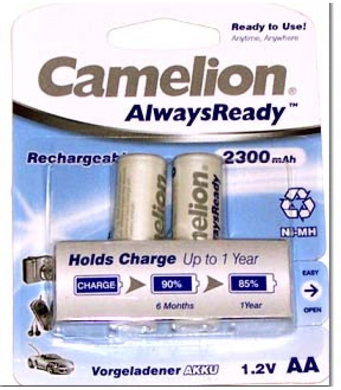 Pile Rechargeable 2*AA 2300 mAh de Camelion