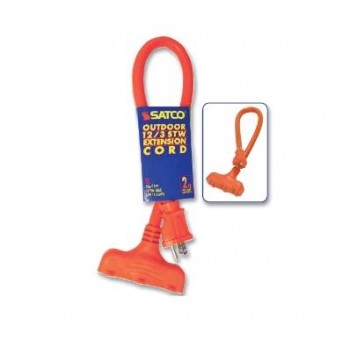 Heavy Duty Outdoor Extension Cord, 2-ft 3-Outlet