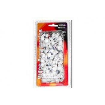 6mm telephone cable clips white