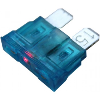 Fusibles à lame 15A ATC de norme avec voyant lumineux à DEL - Paquet de 2 - Pico Canada